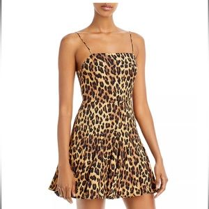 Alice and Olivia Ginny Leopard Print Mini Dress